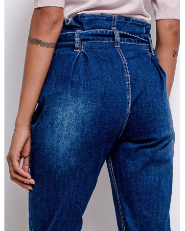 Jeans Mozzaar - Hoher Bund - Blau