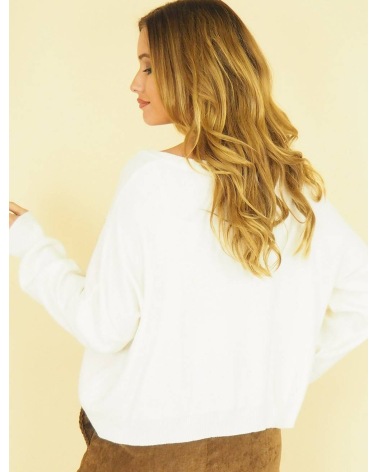 Pullover Beauty Women - Oversized - Creme/Gold