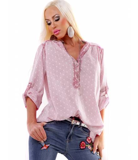 Bluse Fashion - Lustige Flamingos - Rosa