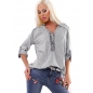 Bluse Fashion - Lustige Flamingos - Grau