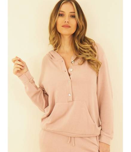 Pullover Capucine - Angora Hoodie - Rosé