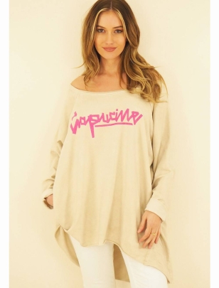 Pullover Capucine - Oversized - Beige