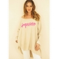 Pullover Capucine - Oversized - Beige