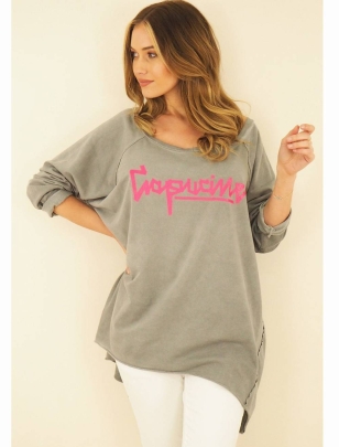 Pullover Capucine - Oversized - Grau