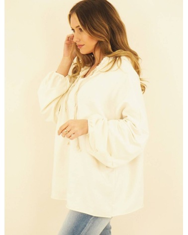Pullover Capucine - Bequem - Ecru