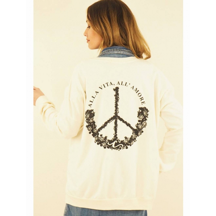 Pullover Capucine - Peace - Ecru