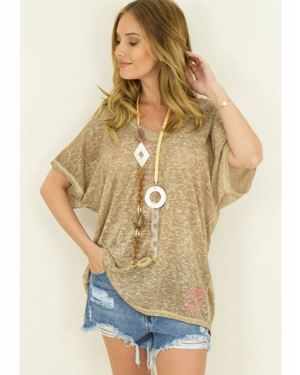 Kurzarmshirt Capucine - Légère - Braun