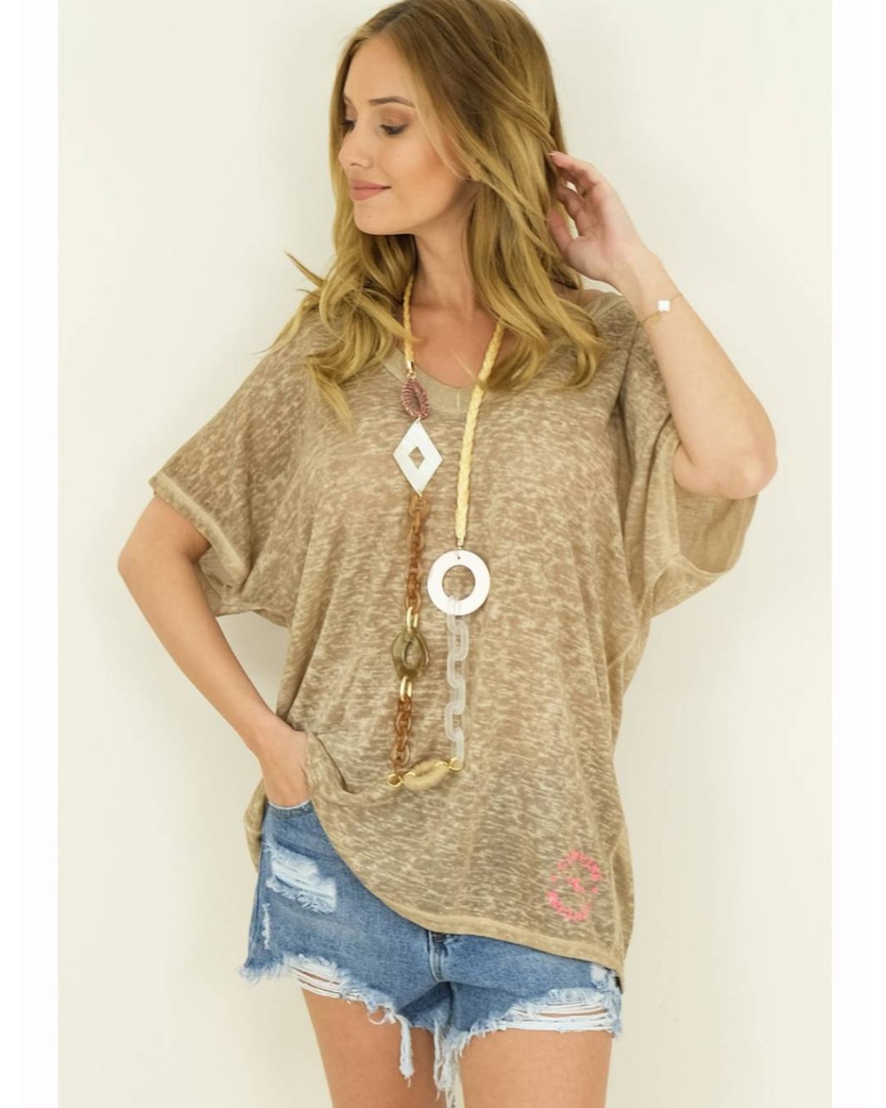 Kurzarmshirt Capucine - Légère - Braun
