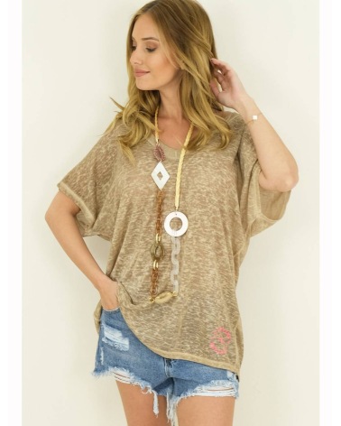 Kurzarmshirt Capucine - Légère - Braun