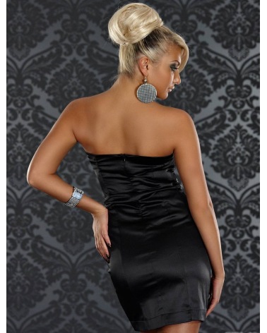 Kleid Fashion Wave - Satin - Schwarz