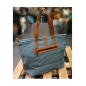 Shopper Bag Look at - Ziernieten - Blau