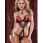 Body Coquette - String - Schwarz/Rost