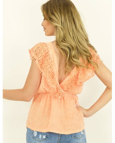 Top Capucine - V-Ausschnitt - Orange