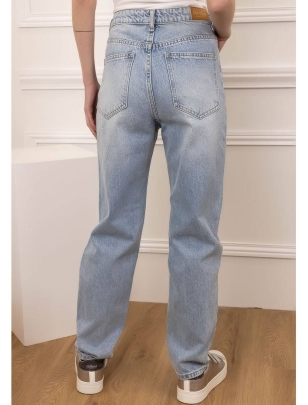 Mom Jeans SeeSee - Destroyed - Blau