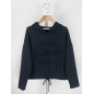 Kids Girls Mini Mignon Pullover - Reliefdruck - Schwarz