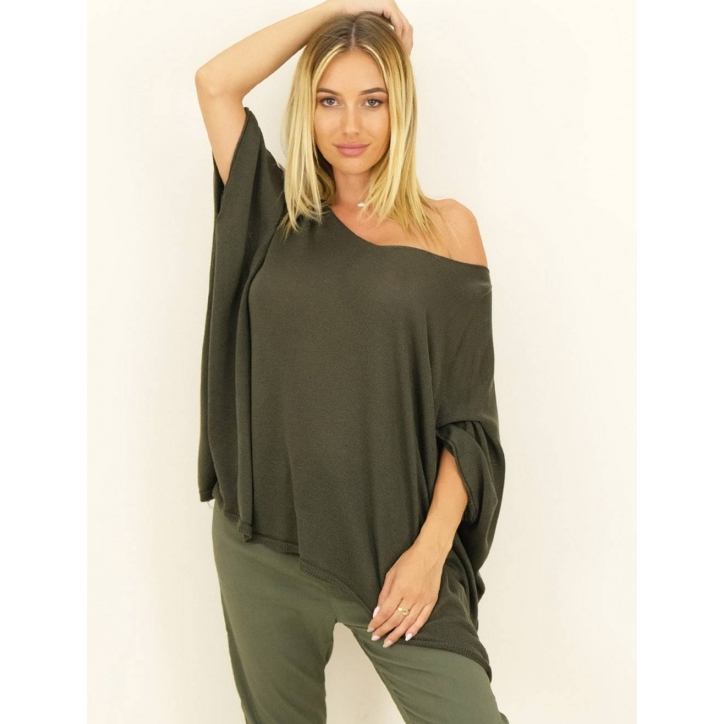 Pullover Capucine - Oversized/Feinstrick - Cinder