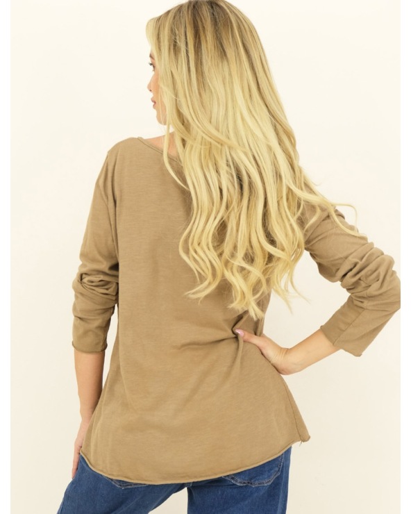 Langarmshirt Lyv & Joy - Oversized - Braun