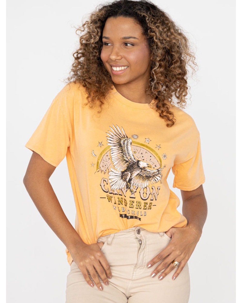 Kurzarmshirt Lovika - Adler - Orange