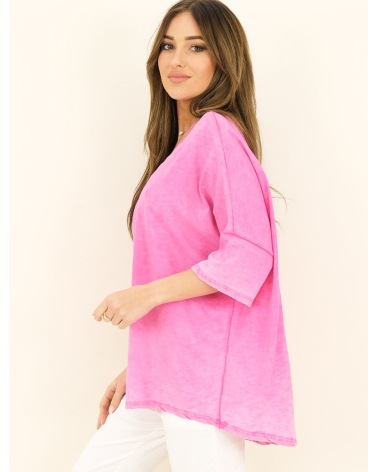 Kurzarmshirt Capucine - Oversized - Pink