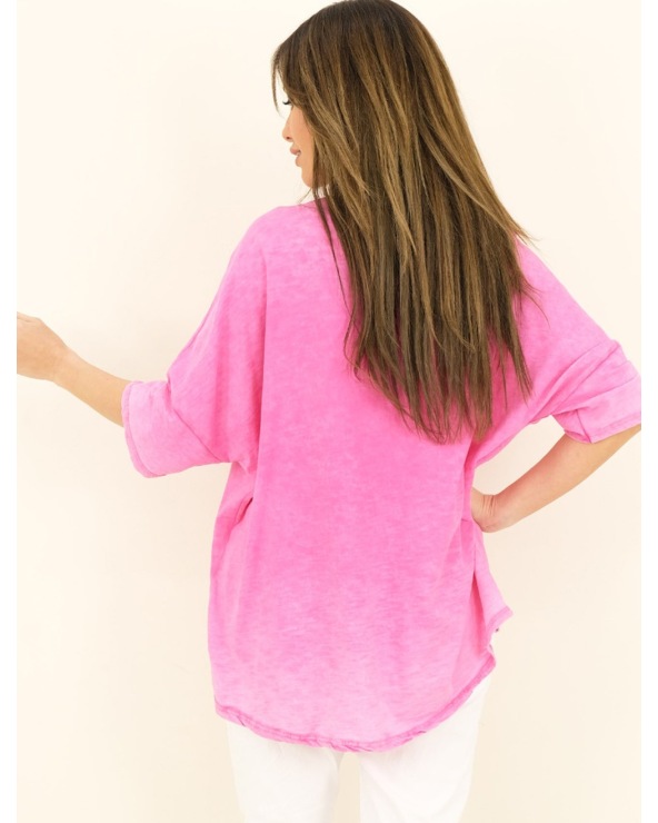 Kurzarmshirt Capucine - Oversized - Pink