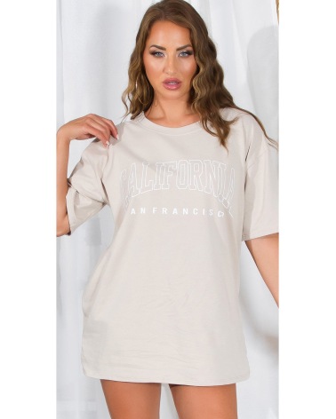 Kurzarmshirt Koucla - California - Beige