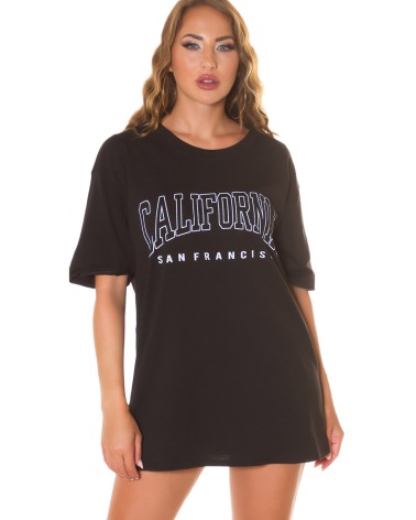 Kurzarmshirt Koucla - California - Schwarz