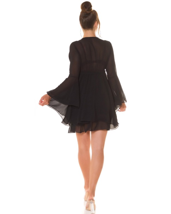 Kleid Koucla - Chiffon - Schwarz
