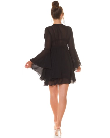 Kleid Koucla - Chiffon - Schwarz