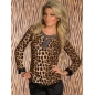 Bluse Azaka Parkis - Transparent - Leo/Braun