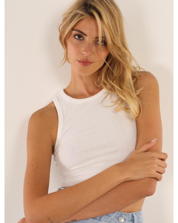 Tanktop Daphnea - Bauchfrei - Creme