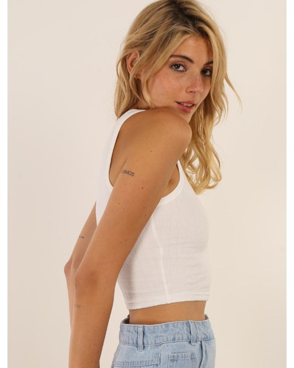 Tanktop Daphnea - Bauchfrei - Creme