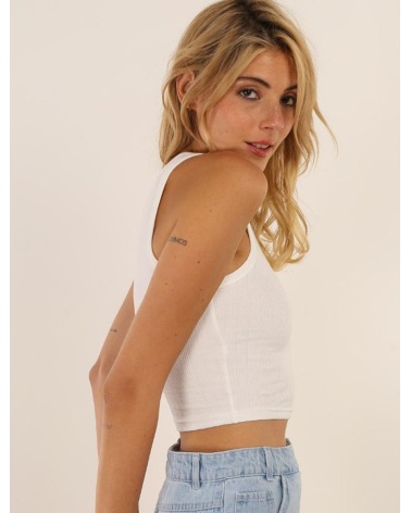 Tanktop Daphnea - Bauchfrei - Creme