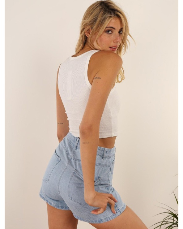 Tanktop Daphnea - Bauchfrei - Creme