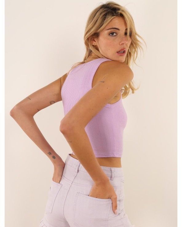 Tanktop Daphnea - Bauchfrei - Flieder