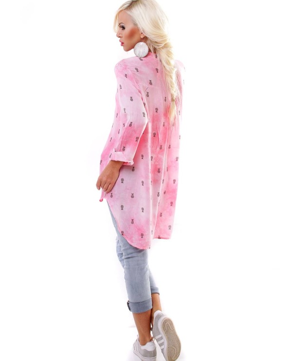 Bluse 5People!S - Fischerhemd Ananas - Beige Camicette