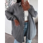 Longbluse Made in Italy - Musselin - Grau
