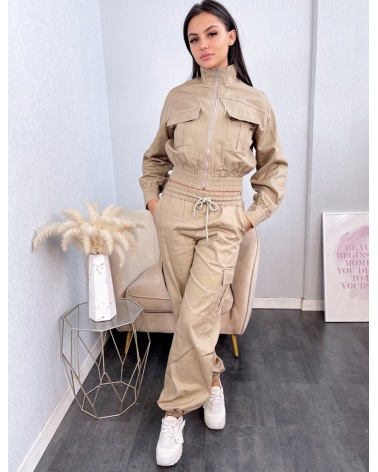 Zweiteiler Emma & Ashley - Jacke/Cargohose - Hellbraun