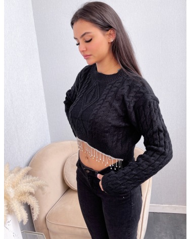 Pullover Emma & Ashley - Crop Style - Schwarz