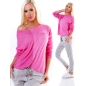 Langarmshirt Made in Italy - Feinstrick - Pink