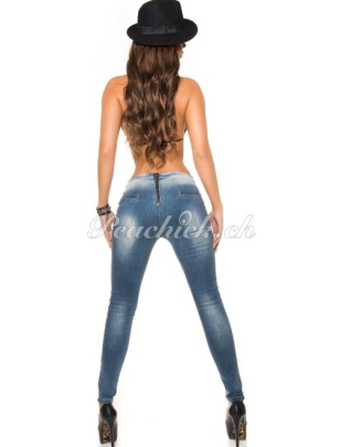 Jeans Secret - Rückenreissverschluss - Blau