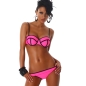 Bikini Power Flower - Colourblocking - Neonpink