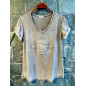 Kurzarmshirt New Collection - Relief - Taupe