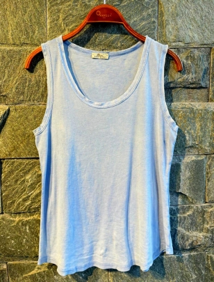 Top Made in Italy - Used Washed - Hellblau