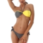 Bikini Power Flower - Zweifarbig - Gelb/Grau