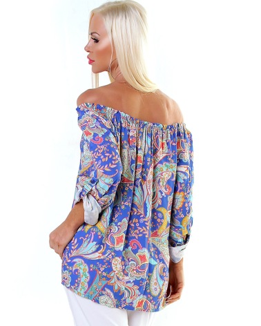 Carmen Bluse 5People!S - Paisley - Koralle/BuntChemisiers