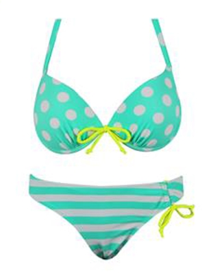 Bikini Rae - Streifen & Punkte - Mint