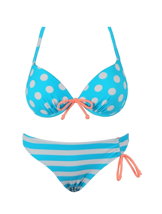 Bikini Rae - Streifen & Punkte - Blau