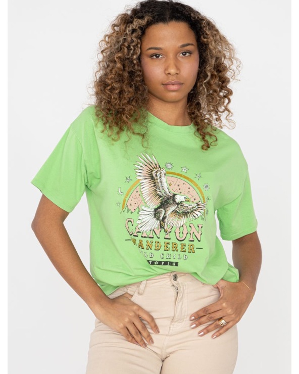 Kurzarmshirt Lovika - Adler - Hellgrün
