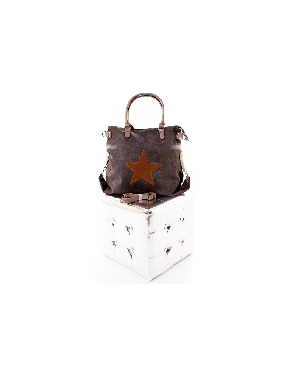 Shopper Bag H&D - Stern - Grau Borse