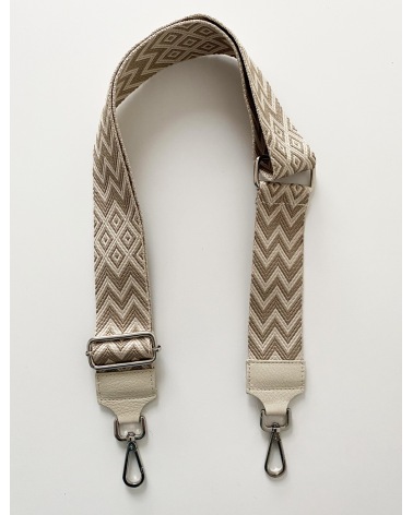Taschengurt Rauten - Bag Strap - Beige/Khaki